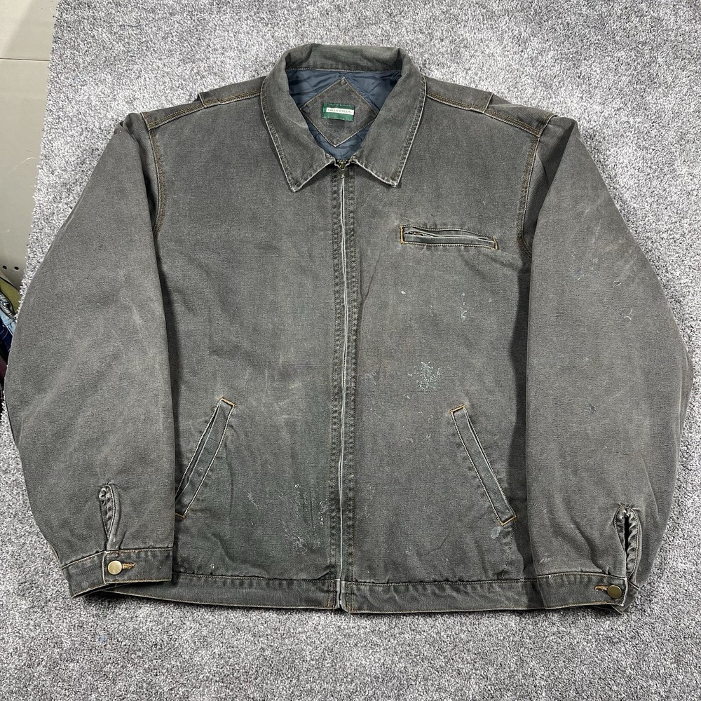 Vintage Carhartt Detroit Style Jacket Falls Creek XL Faded Charcoal Grey/Black